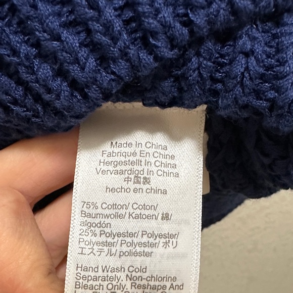 J. Crew Navy Cardigan with White Accents - Picture 6 of 8